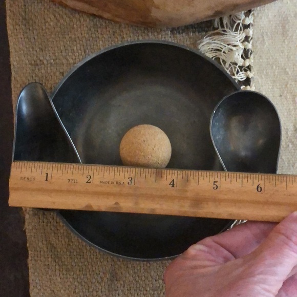 Vintage Etains Du Manior Paris pewter double holder tray - Picture 3 of 7